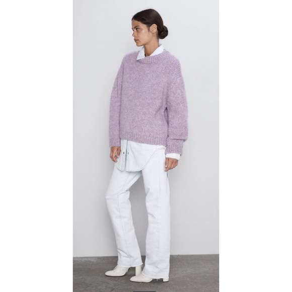 OVERSIZED LILAC SWEATER - Picture 2 of 7